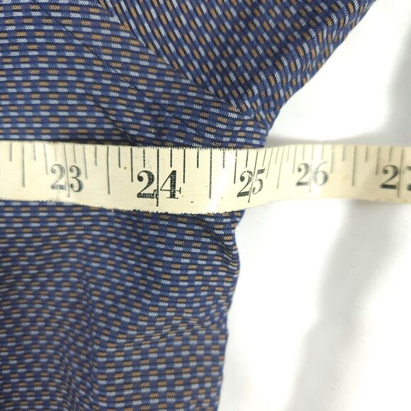 Hart Schaffner Marx Mens XL Blue Cotton Long Sleeve Button Down Dress Shirt - Picture 7 of 9